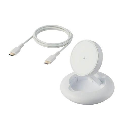ELECOM エレコム マグネットQi2規格対応ワイヤレス充電器/15W/ホワイト(W-MA08WH)