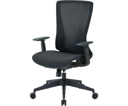 TRUSCO トラスコ中山 TRUSCO ハイバックメッシュチェア 肘付 ブラック (TMCCBK 8000)