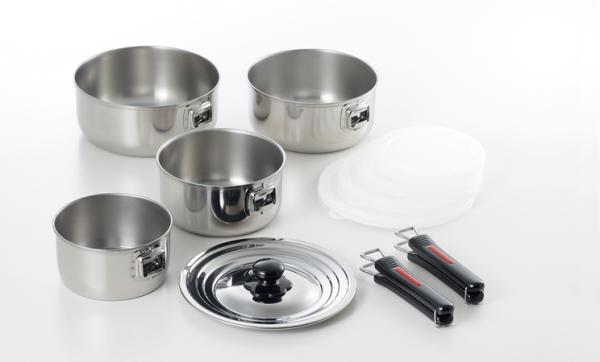 竹井入れもの製造所 エクセレントシェフ ワンタッチクッカー着脱式１４ｃｍ＆１６ｃｍ＆１８ｃｍ＆２０ｃｍ(EXC-104)