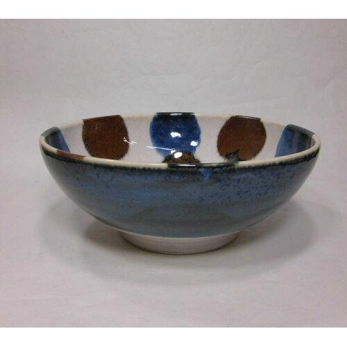 アワサカ ≪メーカー取寄≫【Brush Blue - 筆青 -】 めん丼 [日本製 美濃焼 食器 陶器] (bb054546088017258)【入数:10】