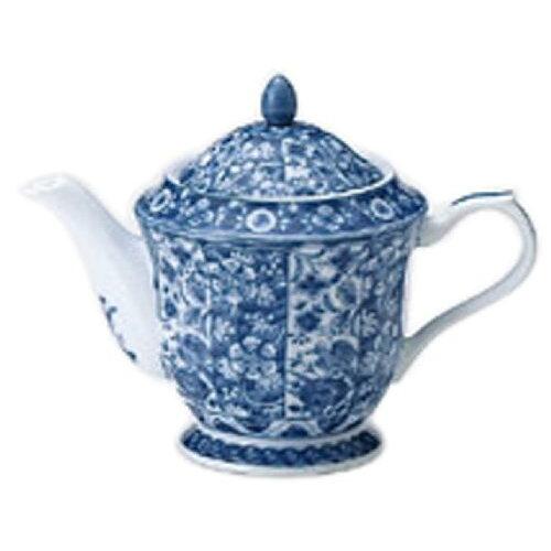 ブルーム ≪製造会社取寄≫染付更紗 ポット(茶こし付)[日本製 美濃焼 食器] (-)【入数:40】