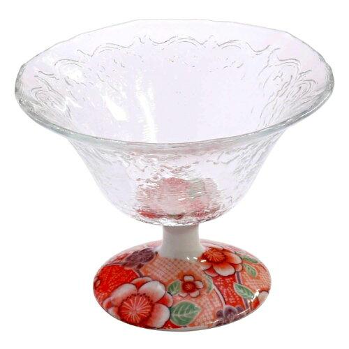 ブルーム ≪メーカー取寄≫紅染め 高台ガラスデザート鉢[日本製 美濃焼 食器] (-)【入数:10】