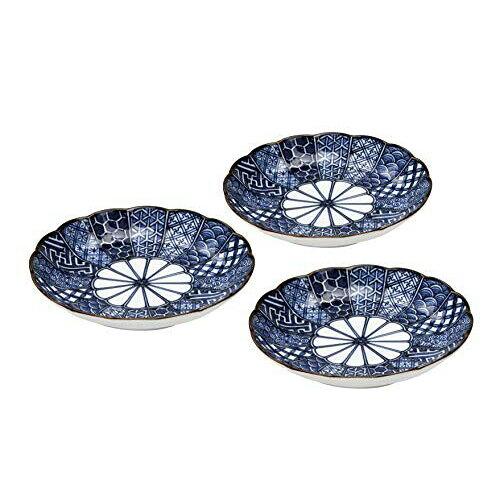 ブルーム ≪製造業者取寄≫染付祥瑞 中皿3P仕掛ける [日本製 美濃焼 食器] 九鼎大呂 (-)【入数:5】 皿・プレート-キッチン用品・食器・調理器具