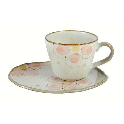 ブルーム ≪製造業者取寄≫塗り付ける桜 一客碗皿 [日本製 美濃焼 食器] 和氏の璧 (-)【入数:40】