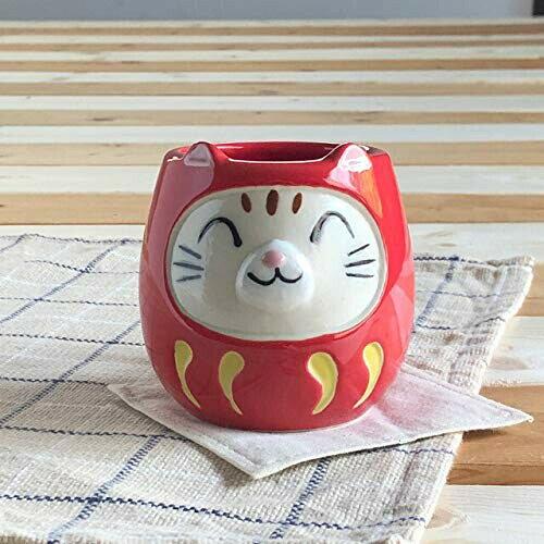 ブルーム ≪製造業者取寄≫福ねこコップ 赤 [日本製 美濃焼 食器] 和氏の璧 (-)【入数:40】
