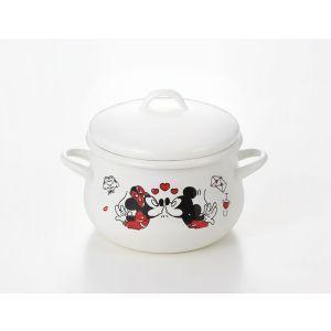 タマハシ(TAMAHASHI) Disney(ディズニー)ミッキー＆ミニー SH ホーロー両手鍋16cm/MMJ-04 Enamel Kitchen wear (MMJ-04)