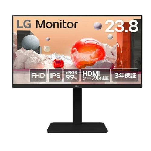 LG LG陰電子 24BA450-B 23.8型 盛りだくさん固定ディスク IPS 100サイクル相応う 液晶 1920×1080 金棒引き積み上げる D-sub DisplayPort1.2 HDMI1.4 黒いこと系