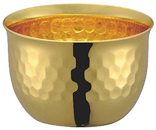 田辺金具 華 ぐいのみ 60ml 槌目 金メッキ 3959 (1190578)