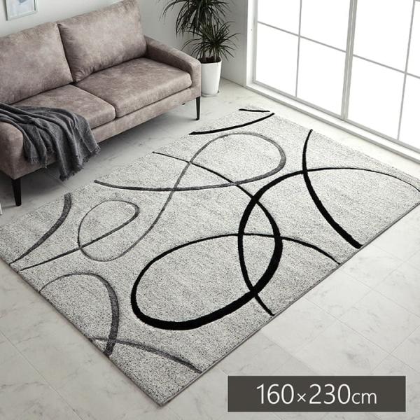 イケヒコ ラグ カーペット マット インポート 長方形 絨毯 エステラ アイボリー 約160×230cm 抗菌防臭効果 消臭効果 丈夫 へたりにくい ウィルトン織り 通年 オールシーズン #1321530140401