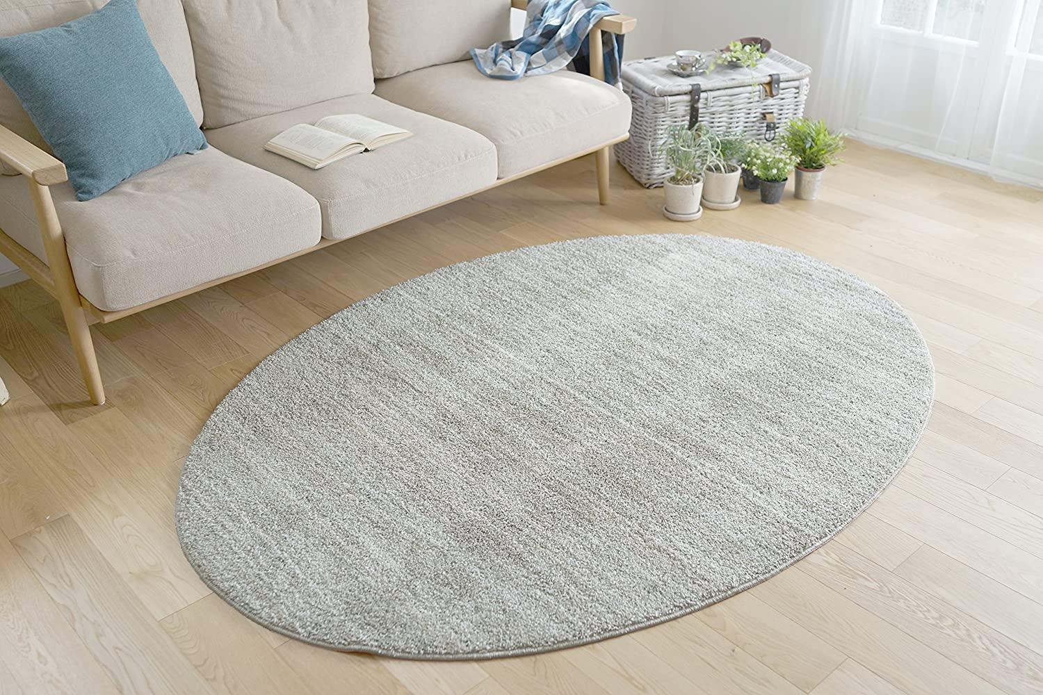 スミノエ(Suminoe) スミノエ ラグ・カーペット 点火装置薄墨色 140×200珊 防壁蝨目 防炎 リュストル楕円面