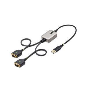 STARTECH.COM USB-RS232Cシリアル変換ケーブル/ストレート/USB 2.0/61CM/2ポート/ESD/シリアルコ