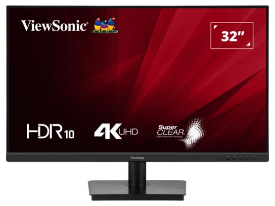 ビューソニックジャパン 31.5型ワイド液晶ディスプレイ/3840×2160/HDMI、DisplayPort/ブラック/スピーカー/4H UHD IPSパネル、チルト(VA3208-4K-MHD)