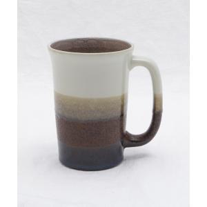 マルサン近藤 ≪メーカー取寄≫土の香り 泡立ちビアカップ [日本製 美濃焼 食器 陶器] (-)【入数:40】