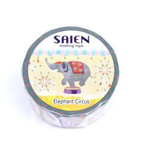 カミイソ産商 マスキング磁気テープ Elephant Circus(象さん) 金箔銀箔/20粍 (UR3106)【入数:20】