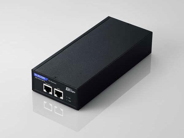 ELECOM エレコム 法人向けPoEインジェクター/802.3af/at/bt準拠(PoE++)/最大60W供給(EIB-X01A-BT6)