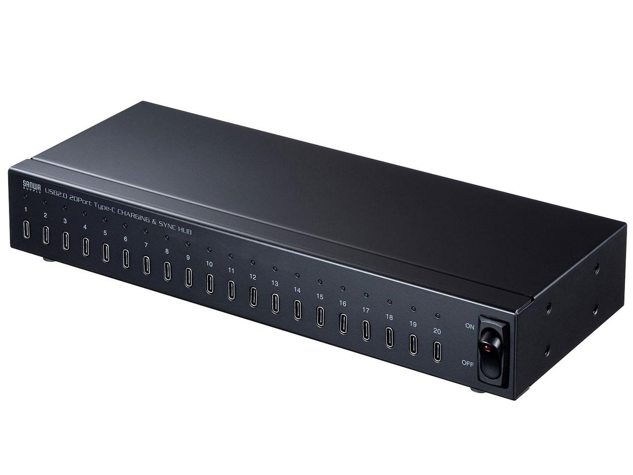 SANWASUPPLY サンワサプライ USB2.0 Type-C 20ポートハブ(USB-2THCS20N)