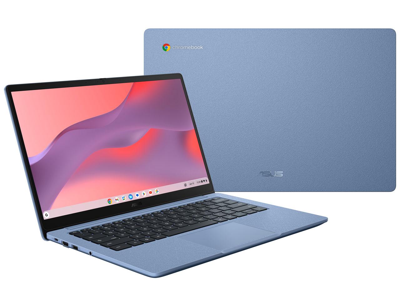 ASUS エイスース CB1405CTA-MW0205 ASUS Chromebook CB14 (CB1405CTA) Chrome os 14.0型（in） 記憶装置8GB eMMC 64GB 1920×1080 Web写真機有り Office絶無 1.0～1.5kg 青み系