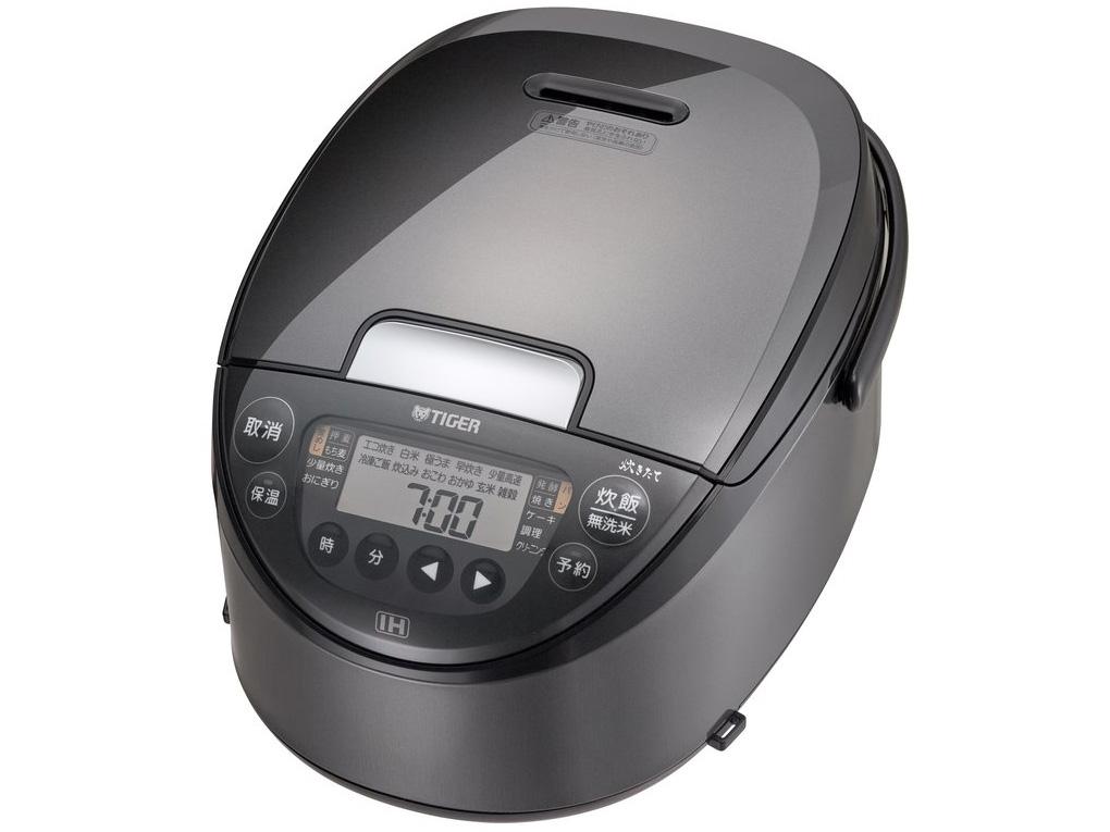 TIGER タイガー魔法瓶 タイガー魔法瓶 JPW-L100固定ディスク IH炊飯器 炊きたて 遠赤3層土鍋厚地の外套釜 5.5合 うす暗い薄墨色(JPW-L100)