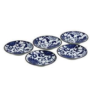ブルーム ≪製造業者取寄≫染付菊唐草 小皿揃 [日本製 美濃焼 食器] 九鼎大呂 (-)【入数:5】 皿・プレート-キッチン用品・食器・調理器具