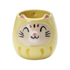 ブルーム ≪製造業者取寄≫福ねこコップ 黄 [日本製 美濃焼 食器] 和氏の璧 (-)【入数:10】