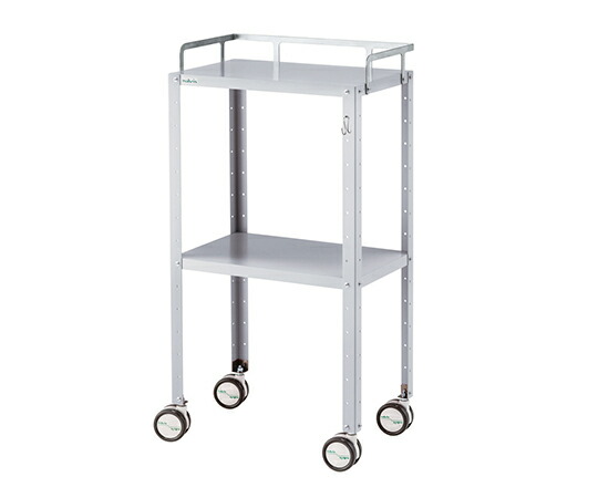アズワン カラフルステンワゴン(引っかかり付き添い人) レギュラー しろがね色(ペンキ塗り無)