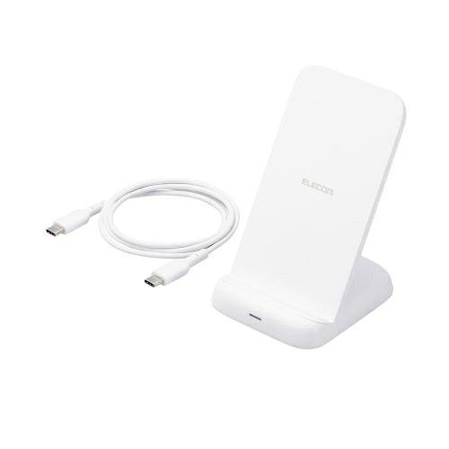 ELECOM エレコム Qi規格対応ワイヤレス充電器/スタンド/EPP規格/ホワイト(W-QS11WH)