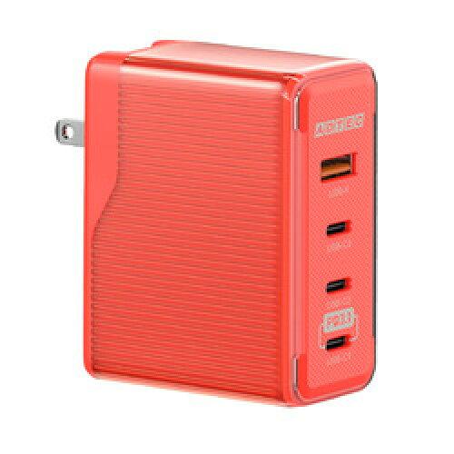 ADTEC アドテック Power Delivery対応 GaN AC充電器/最大150W / Type-A x1/Type-C x3/レッド【APD-V150AC3-RD】