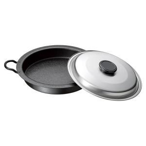 和平フレイズ 【日本製】燕三 IH相応う焼肉・餃子鍋 26糎 ステンレス鋼蓋付 EM-077 (1034517)【入数:6】