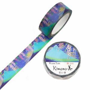 カミイソ産商 【2025年新作】Kimono美 マスキング磁気テープ 富士・藤(ふじ・ふじ) 15mm×7m巻 【和柄】 (GR2067)【入数:20】
