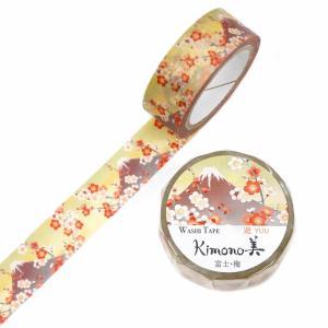 カミイソ産商 【2025年新作】Kimono美 マスキング磁気テープ 富士・梅(ふじ・うめ)15mm×7m巻 【和柄】 (GR2069)【入数:20】