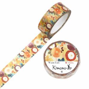 カミイソ産商 【2025年新作】Kimono美 マスキング磁気テープ 菊(きく) 15mm×7m巻 【和柄】 (GR1089)【入数:20】