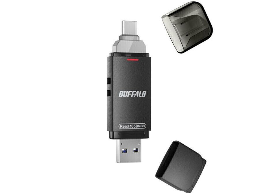 BUFFALO バッファロー USB3.2(Gen2)Type-C/Aコネクター両対応 高速帯 スティック(SSD-SDH2.0U3-BA)