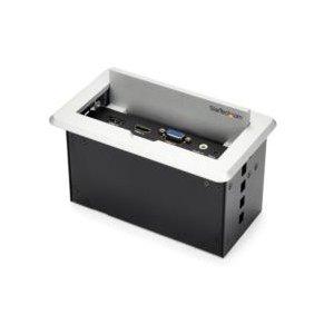 STARTECH.COM 会議用テーブルAVコネクティビティBOX 埋め込み型 充電用USBポート HDMI/ VGA/ DisplayPort入力 - HDMI出力 4K(BOX4HDECP2)