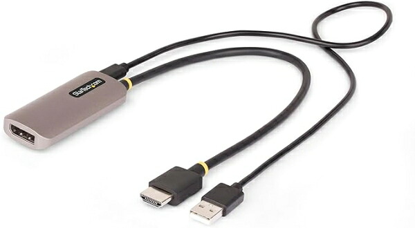STARTECH.COM 見せびらかすうつり変わり有線テレビ/HDMI 2.1 - DP 1.4/30糎/8K60サイクル/BK(148B-HDMI-DP-8K)