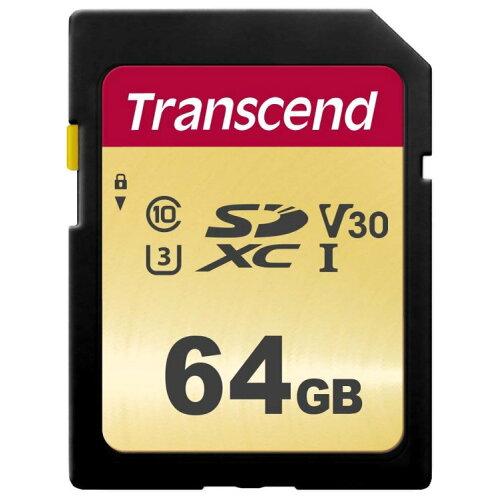 トランセンドジャパン 64GB SDXC歌留多 UHS-I U3標準尺度  TS64GSDC500S 1個