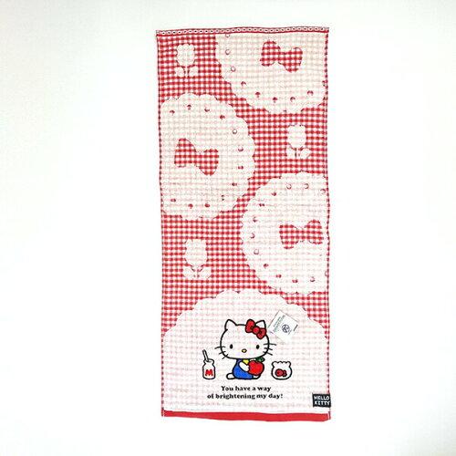 丸眞 ハローキティ セブンティーズチェック フェイスタオル※※※【入数:10】