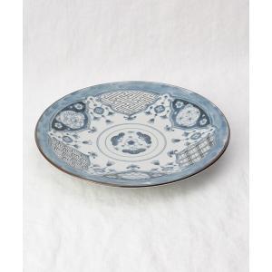 アワサカ ≪製造会社取寄≫【Shonzui】染付瓔珞紋 お皿 [日本製 美濃焼 食器 瀬戸もの] (-)【入数:40】