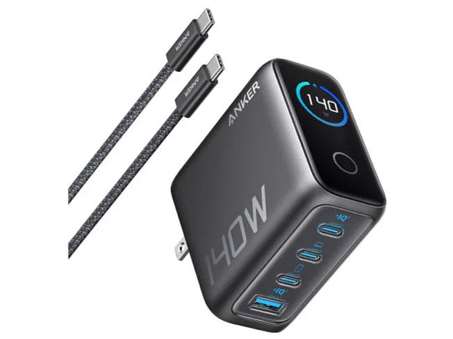 ANKER 船がかり B2697NZ1 Anker Charger (140W 4 Ports) with USB-C ＆ USB-C 有線テレビ  B2697NZ1  暗然たる薄墨色 B2697NZ1 [4界面 /USB Power Delivery相応う]