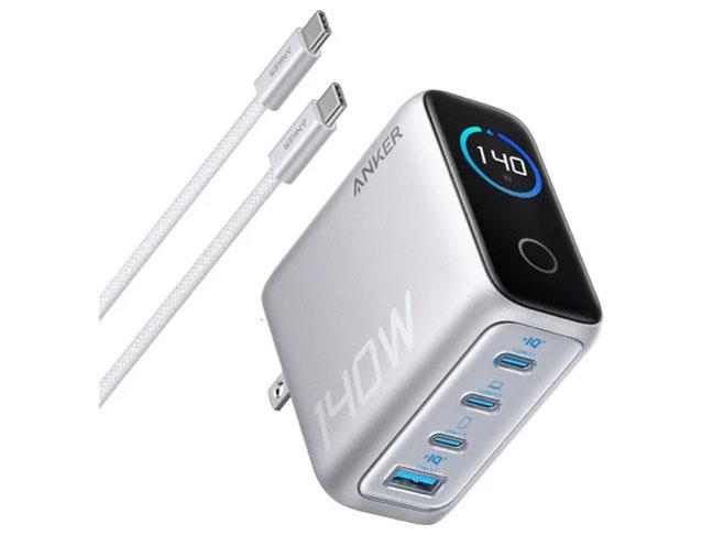 ANKER 船がかり B2697N41 Anker Charger (140W 4 Ports) with USB-C ＆ USB-C 有線テレビ  B2697N41  しろがね色 B2697N41 [4界面 /USB Power Delivery相応う]