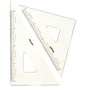 【ドラパス】三角定規 目盛付 3mm 45cm