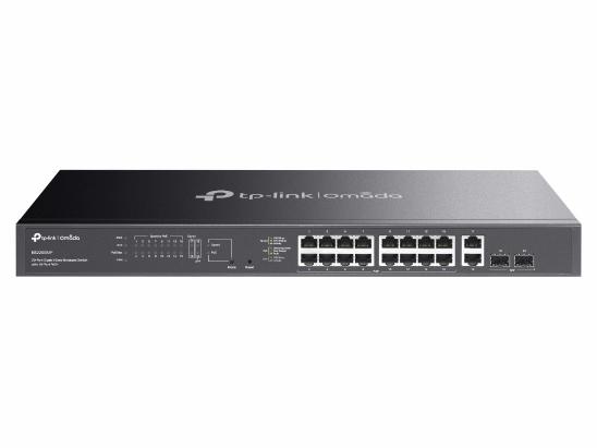 TP-LINK Omada ギガビットポートx20 イージーマネージスイッチ(PoE+界面x16積み上げる)(ES220GMP(UN))