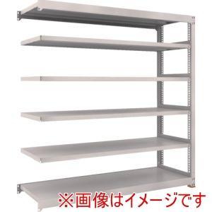 TRUSCO トラスコ中山 TRUSCO スチールラック M5型中量棚 1500×721×H1800 6段 連結 免震樹脂ベース付 ネオグレー ネオグレー (M56576BSFC 8000NG)