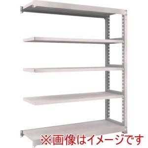 TRUSCO トラスコ中山 TRUSCO スチールラック M5型中量棚 1800&times;721&times;H1800 5段 連結 免震樹脂ベース付 ネオグレー ネオグレー (M56675BSFC 8000NG)｜ECJOY！店