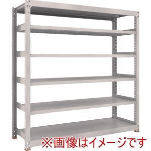 TRUSCO トラスコ中山 TRUSCO スチールラック M5型中量棚 1800×721×H1800 6段 単体 免震樹脂ベース付 ネオグレー ネオグレー (M56676SFC 8000NG)|ECJOY!店