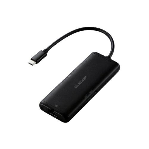 ELECOM エレコム Type-C縛ステイション/USB-A×2/USB-C×1/HDMI(4K60サイクル)(DST-070BPBK)