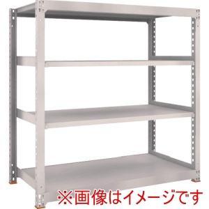 TRUSCO トラスコ中山 TRUSCO スチールラック M5型中量棚 1500×721×H1500 4段 単体 免震樹脂ベース付 ネオグレー ネオグレー (M55574SFC 8000NG)