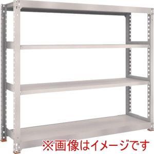 TRUSCO トラスコ中山 TRUSCO スチールラック M5型中量棚 1800×471×H1500 4段 単体 免震樹脂ベース付 ネオグレー ネオグレー (M55654SFC 8000NG)|ECJOY!店