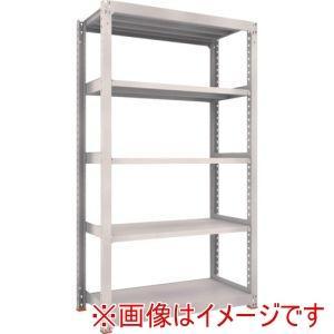 TRUSCO トラスコ中山 TRUSCO スチールラック M5型中量棚 1200X571XH2100 5段 単体 免震樹脂ベース付 ネオグレー ネオグレー (M57465SFC 8000NG)