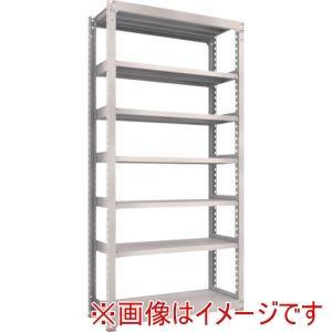 TRUSCO トラスコ中山 TRUSCO スチールラック M5型中量棚 1800×921×H2400 7段 単体 免震樹脂ベース付 ネオグレー ネオグレー (M58697SFC 8000NG)
