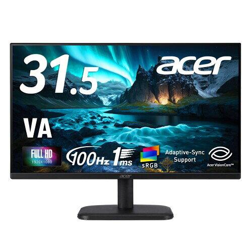 日本エイサー 31.5in液晶見せびらかす (31.5型/1920×1080/HDMI、DisplayPort、ミニD-Sub/黒/金棒引き:なし/VA/非光輝/うしろ側点火装置:/LED/盛りだくさん固定ディスク/16:9/*1/250/1ms)